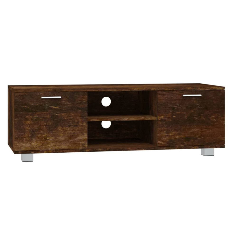 Vidaxl (Smoked Oak, 120 X 40.5 X 35 Cm (W X D X H)) Tv Cabinet Entertainment Centre Tv Stand Media Tv Unit Engineered Wood