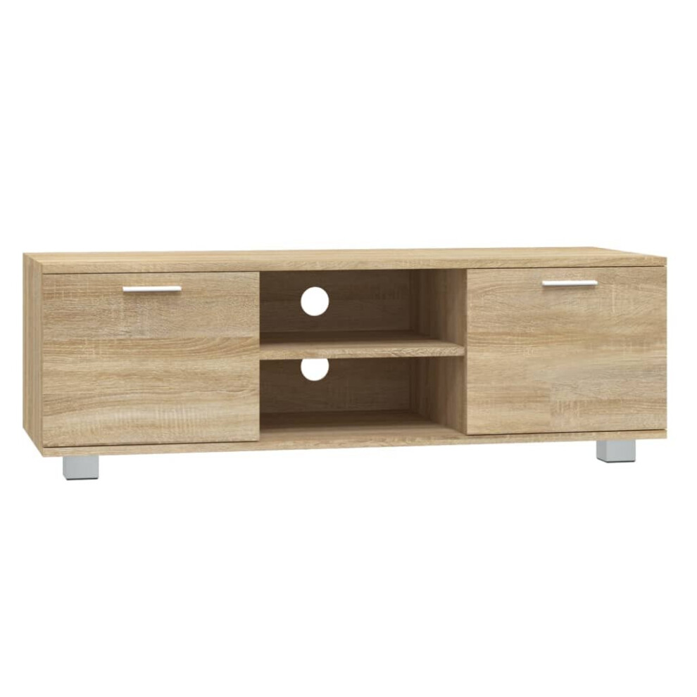 (Sonoma oak, 120 x 40.5 x 35 cm (W x D x H)) vidaXL TV Cabinet Entertainment Centre TV Stand Media TV Unit Engineered Wood