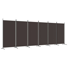(Brown, 520 x 180 cm (W x H)) vidaXL Room Divider Wall Partition Screen Panel Room Separator Privacy Screen