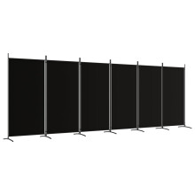 (Black, 520 x 180 cm (W x H)) vidaXL Room Divider Wall Partition Screen Panel Room Separator Privacy Screen