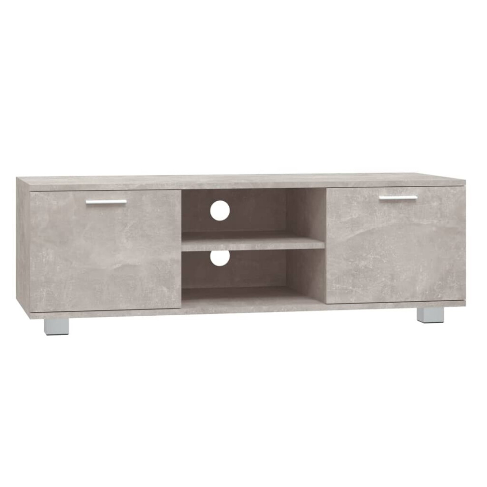 (Concrete grey, 120 x 40.5 x 35 cm (W x D x H)) vidaXL TV Cabinet Entertainment Centre TV Stand Media TV Unit Engineered Wood