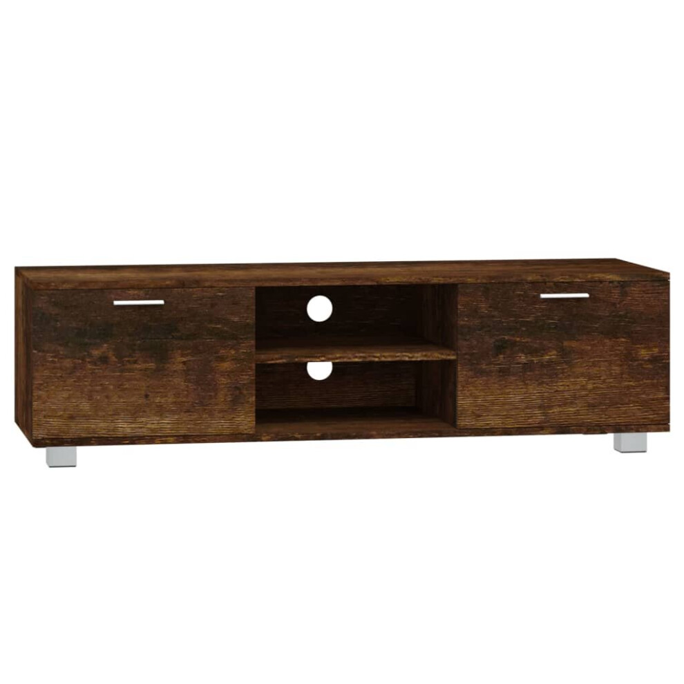 (Smoked oak, 140 x 40.5 x 35 cm (W x D x H)) vidaXL TV Cabinet Entertainment Centre TV Stand Media TV Unit Engineered Wood