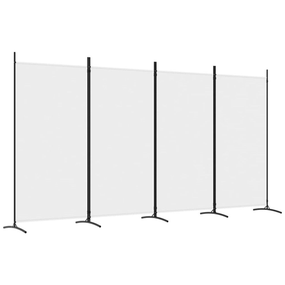 (White, 346 x 180 cm (W x H)) vidaXL 3-Panel Room Divider Partition Screen Separator Multi Colours/Sizes