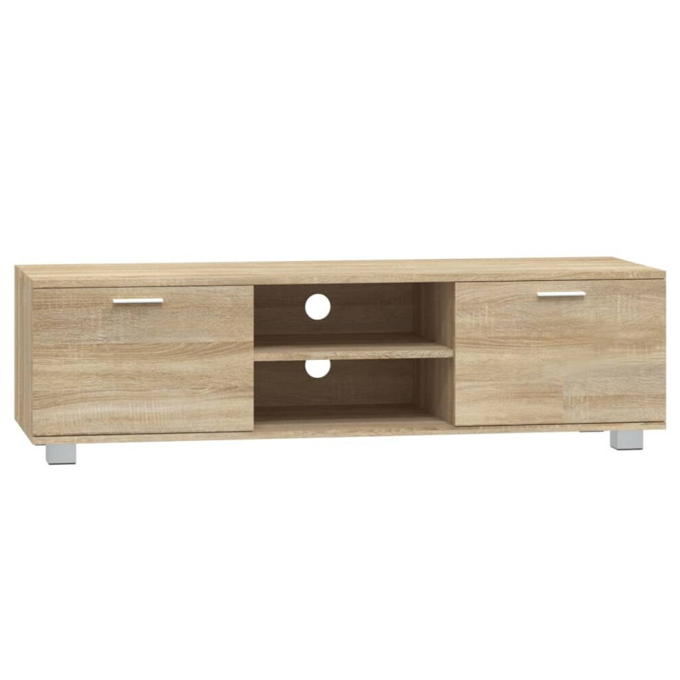 (Sonoma oak, 140 x 40.5 x 35 cm (W x D x H)) vidaXL TV Cabinet Entertainment Centre TV Stand Media TV Unit Engineered Wood