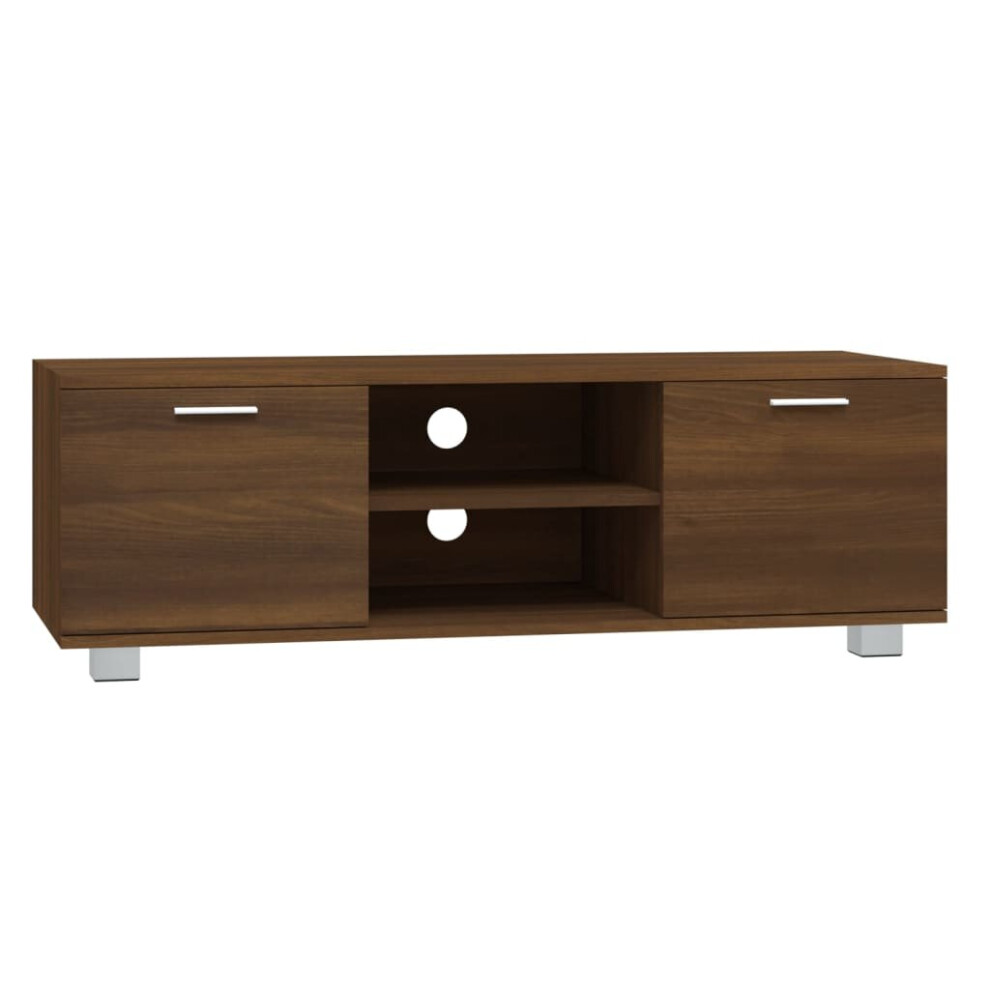 (Brown oak, 120 x 40.5 x 35 cm (W x D x H)) vidaXL TV Cabinet Entertainment Centre TV Stand Media TV Unit Engineered Wood