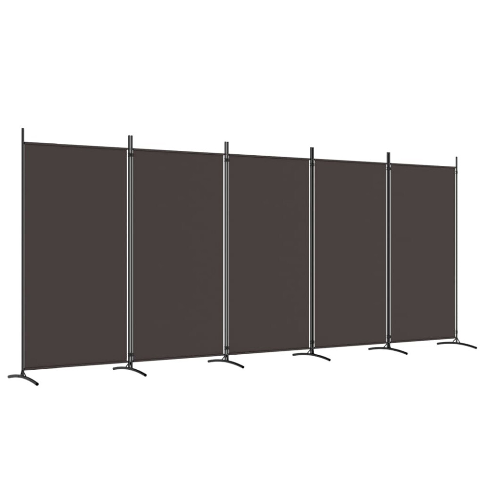 (Brown, 433 x 180 cm (W x H)) vidaXL Room Divider Wall Partition Screen Panel Room Separator Privacy Screen