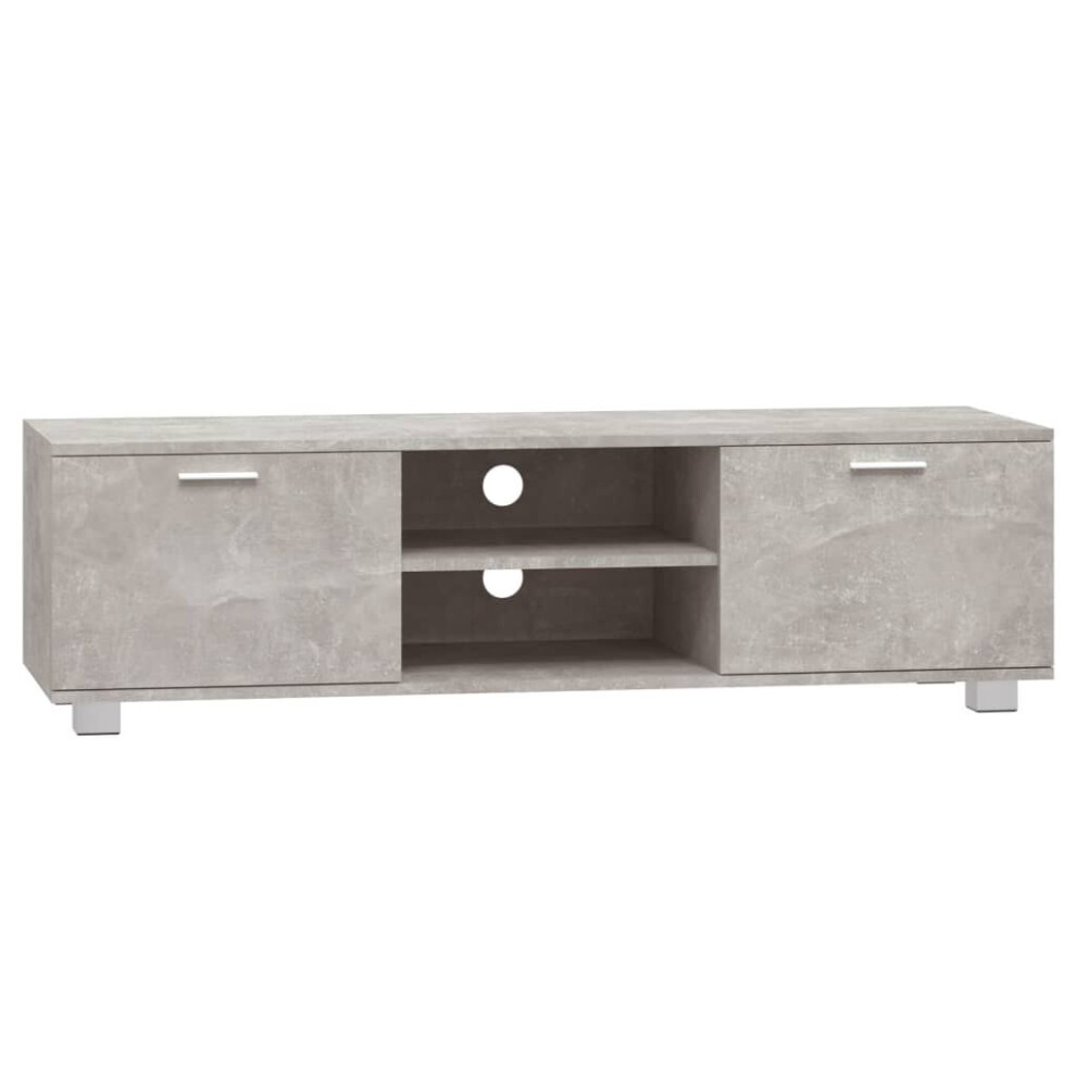 (Concrete grey, 140 x 40.5 x 35 cm (W x D x H)) vidaXL TV Cabinet Entertainment Centre TV Stand Media TV Unit Engineered Wood