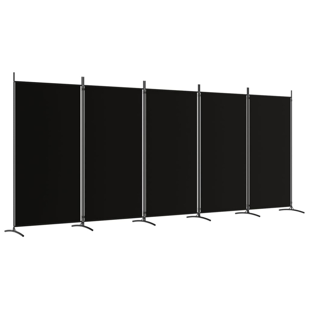 (Black, 433 x 180 cm (W x H)) vidaXL 3-Panel Room Divider Partition Screen Separator Multi Colours/Sizes