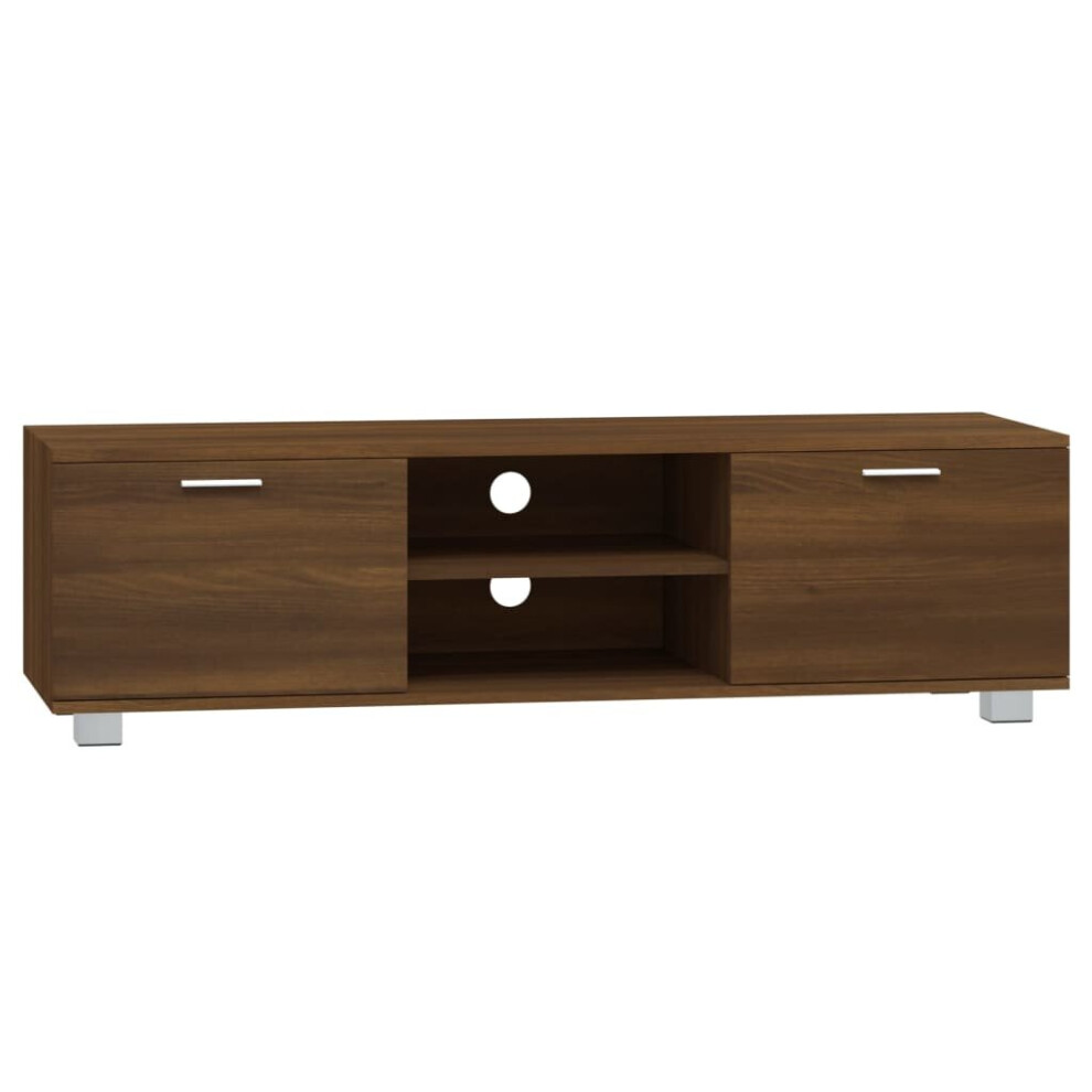 (Brown oak, 140 x 40.5 x 35 cm (W x D x H)) vidaXL TV Cabinet Entertainment Centre TV Stand Media TV Unit Engineered Wood