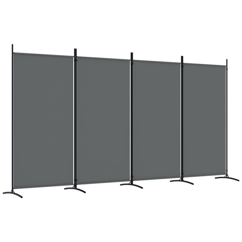 (Anthracite, 346 x 180 cm (W x H)) vidaXL 3-Panel Room Divider Partition Screen Separator Multi Colours/Sizes