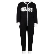 (9-10 Years, White) Girls Pyjamas Tie Dye White Printed Onesie