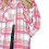 (L, Pink Check) Ladies Longline Shacket Pink Checked Jacket 2