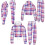 (13 Years, Purple Check) Kids Girls Purple Check Tie Dye Tracksuit 6