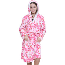 (2-3 Ans, Tie Dye Pink) Girls Luxury Sherpa Tie Dye Pink Dressing Gown