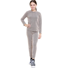 (7-8 Years, Mocha) Kids Girls Ribbed Top & Bottom Tracksuit