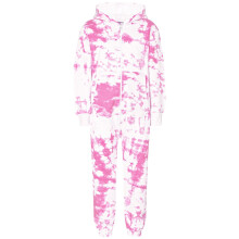 (5-6 Years, Pink) Kids Girls Onesie Pyjamas Tie Dye Pink Printed