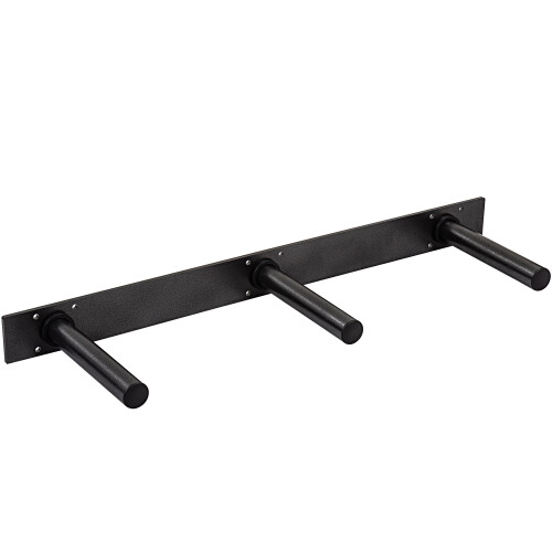 (Single) GYM MASTER Olympic 2" Weight Plate Wall Mounted Storage Rack - Vertical or Horizontal 2