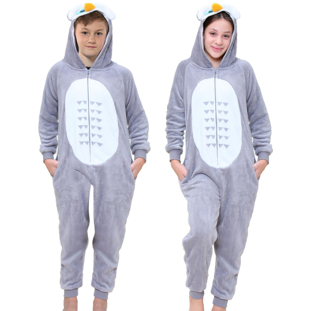 (9-10 Years, Owl) Kids Unisex Animal Onesie Pyjamas Sleepsuit