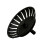 Kitchen Sink Basket Strainer Waste Matt Black 3