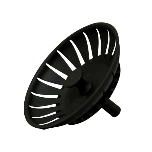 Kitchen Sink Basket Strainer Waste Matt Black 2