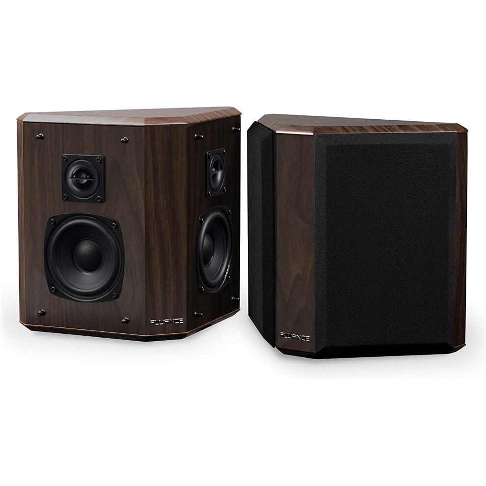 Fluance Elite High Definition 2-Way Bipolar Surround Speakers For Wide Dispersion Surround Sound In Home Theater Systems - Natural 061783269169