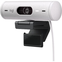 Logitech Brio 500 Full HD Webcam with Auto Light Correction,Show Mode, Dual Noise Reduction Mics, Webcam Privacy Cover, Works with Microsoft ..