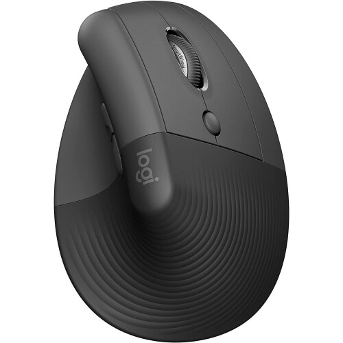 Logitech Logitech Lift Vertical Ergonomic Mouse, Wireless, Bluetooth or Logi Bolt USB receiver, Quiet clicks, 4 buttons, compatible with ..