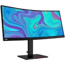 Lenovo ThinkVision T34w-20 34" WQHD Curved Screen WLED LCD Monitor - Raven Black - 3440 x 1440 - HDMI - DisplayPort - USB Hub - USB Type-C