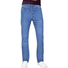 (32W / 32L, Mid Blue) Mens Denim Jeans Straight Fit Boot Cut Jeans