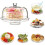 6 IN 1 Modern Design Multi Functional Cake Stand & Dome Plastic Cover Salad Bowl 5
