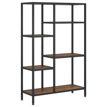 vidaXL Bücherregal 80x30x120 cm Stahl und Holzwerkstoff