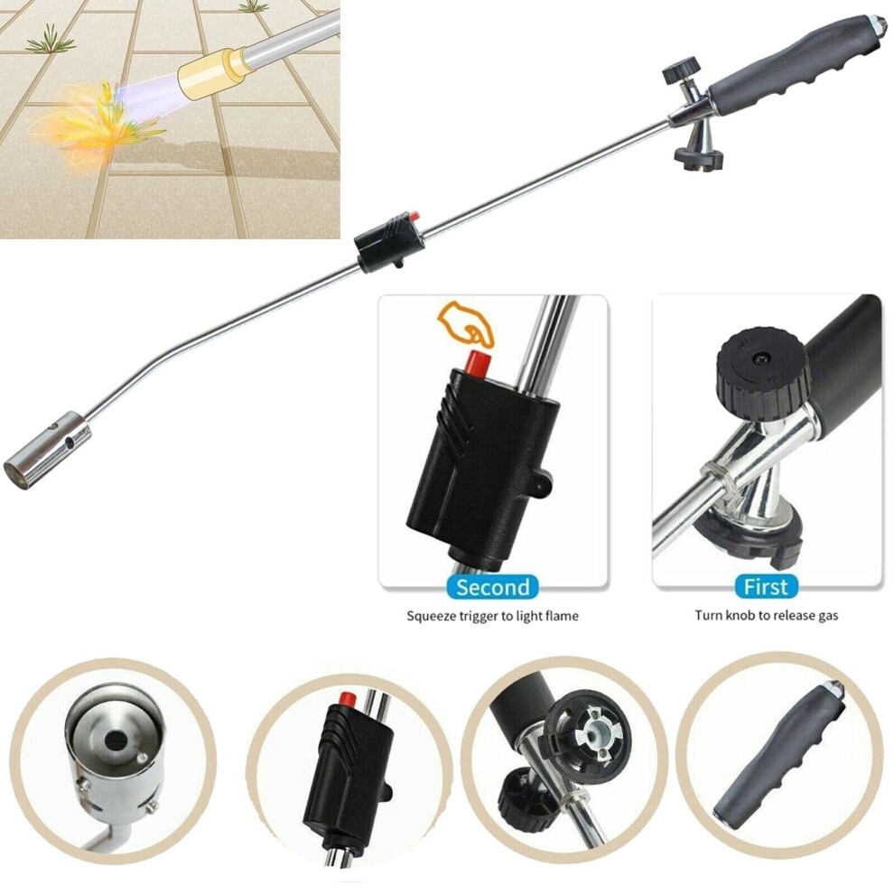POWERFUL BUTANE WEED WAND BLOWTORCH GARDEN GAS WEEDS KILLER BURNER BLASTER