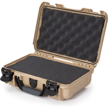 Nanuk 909 Waterproof Hard Case with Foam Insert - Tan Tan Cubed Foam Case
