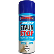 (White Stain Stop One Coat Blocker Aerosol Damp Mould Prevent Paint Spray 400ml 1x Spray ) White Stain Stop One Coat Blocker Spray 400ml