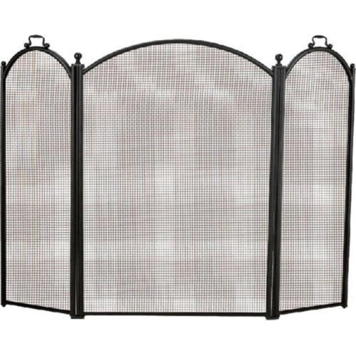 3 Fold Arched Screen, Black