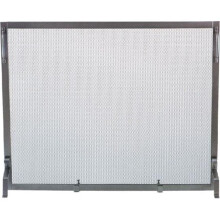 Wrought Iron Panel Screen, Natural Iron