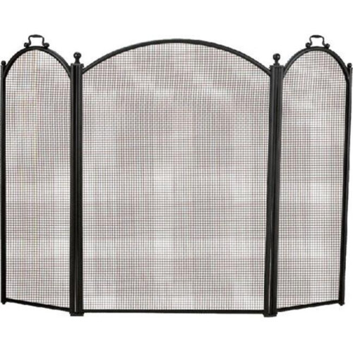 3 Fold Arched Screen, Black