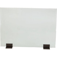 Pair of Glass Screen Bases, Bronze