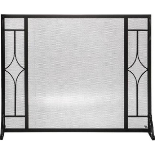 Diamond Design Panel Screen, Black