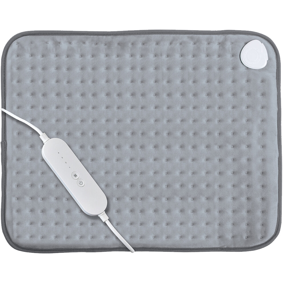 Homefront Grey XL Heat Pad - Micro Flannel Fleece - 4 Heat Settings - 35x35cm - Image 2