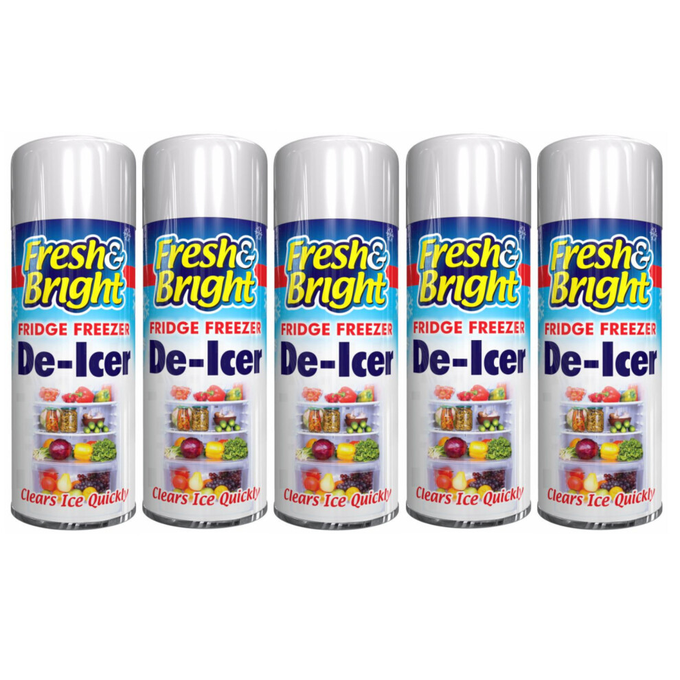 Caprican (5 X Spray Bottles) De Icer Spray Fridge Freezer Defrost 200Ml