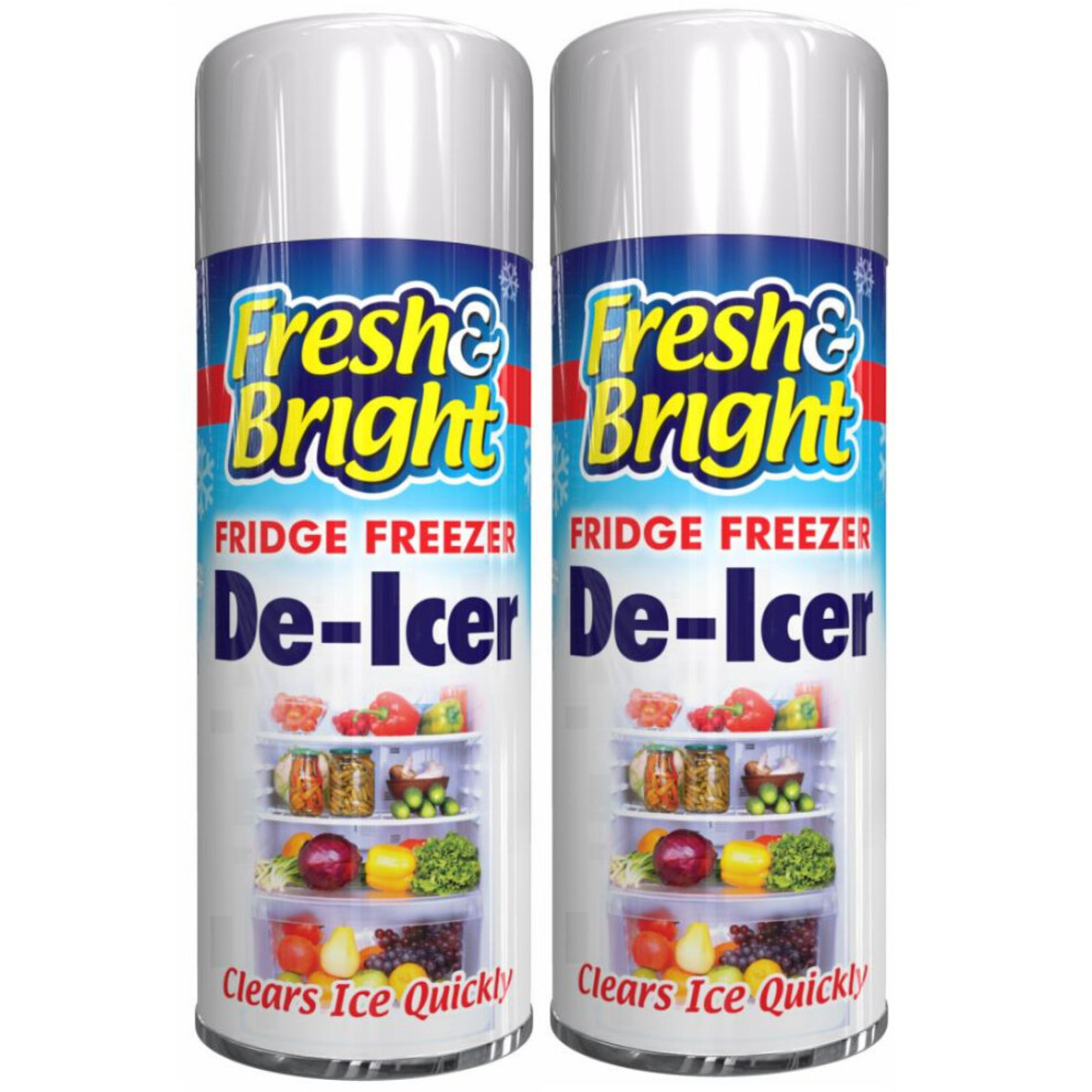 (De Icer Spray For Fridge Freezer With Anti-Bacterial Speed Up Defrost 200ml 2x Spray Bottles ) De Icer Spray Fridge Freezer Defrost 200ml