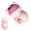 Pink Pig Waterproof 6 Vibrator Modes G-Spot Dildo Massage Cup 3