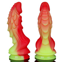 Super Fantasy Red & Yellow Premium Silicone  Flame Dragon Dildo