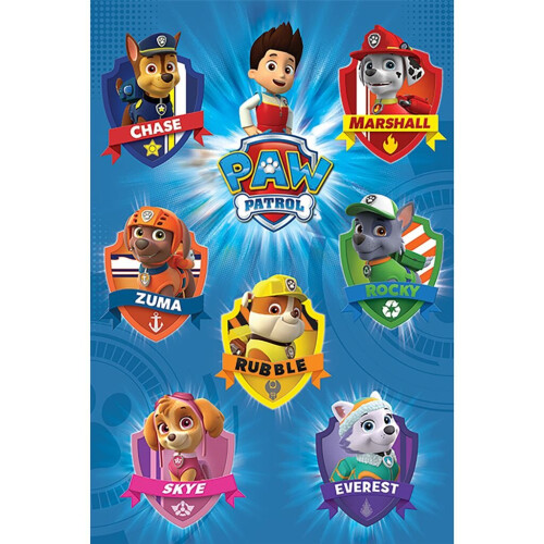 Paw Patrol Paw Patrol (Crests) MAXI POSTER | OFFICIALLY LICENSED
