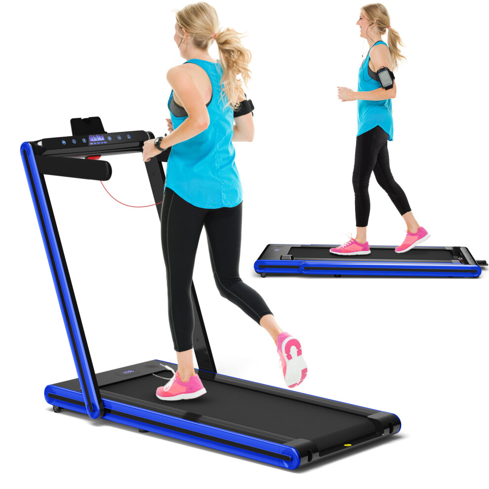 Folding Treadmill 2-in-1 Under Desk Running Machine With LED Display