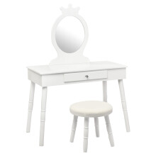 Kids Vanity Makeup Table Set Princess Vanity Table Chair Set Dresser