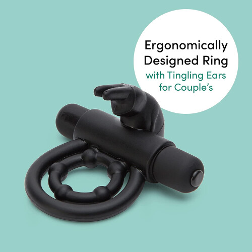 Black Waterproof  5 Function Removable Bullet Vibrator Penis Ring 2