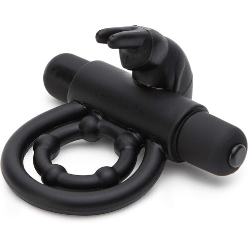 Black Waterproof  5 Function Removable Bullet Vibrator Penis Ring