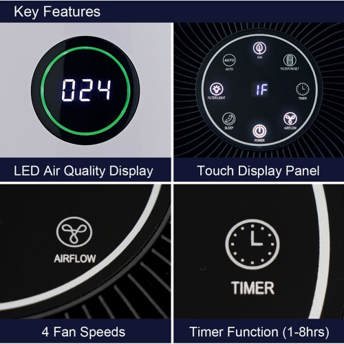 Silentnight Deluxe 4 Stage Air Purifier with HEPA & Carbon Filters / 4